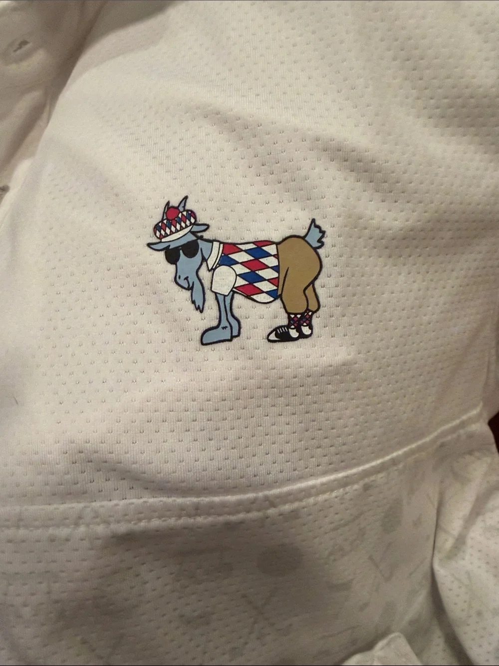 Goat USA Boys White Polo Golf Shirt Size YM